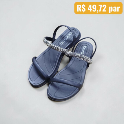 Sandália Papete Beira Rio Preto - Caixa com 12 pares - Atacado 1