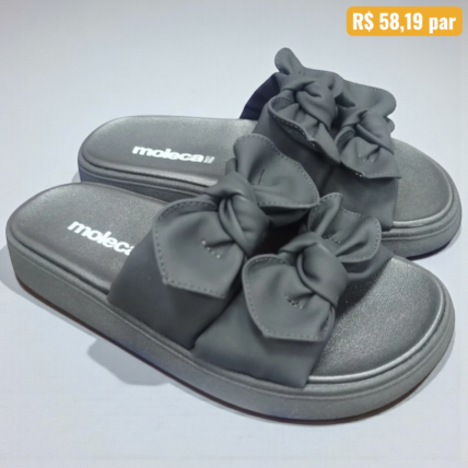 5469.149.29581.15745 34/38 Sandália Feminina Moleca Preto - Caixa com 6 pares - Atacado 2