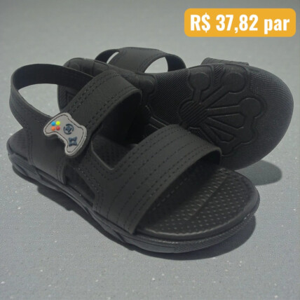 2135.662.13958.15745 22/26 Sandália Infantil Molekinho Preto - Caixa com 8 pares - Atacado 1