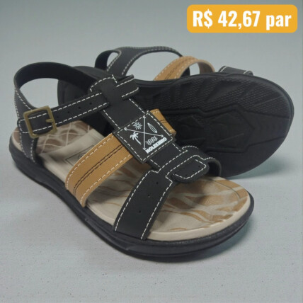 2140.750.13958.72828.1 19/26 Sandália Infantil Molekinho Preto - Caixa com 8 pares - Atacado 1