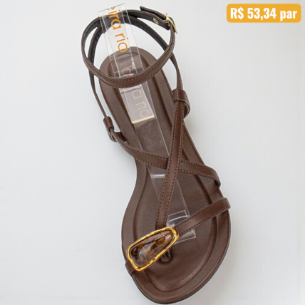 8367.875.9569.101433 Sandália Feminina Beria Rio Conhaque - Caixa com 6 pares - Atacado 4