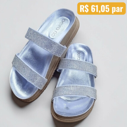 Sandalia Beira Rio Prata Metalizado 8523.106.18962 Caixa com 12 pares Atacado 2