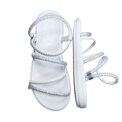Sandalia Papete Feminina Moleca Branca 5525.104.28557.75 Caixa com 12 pares Atacado 2