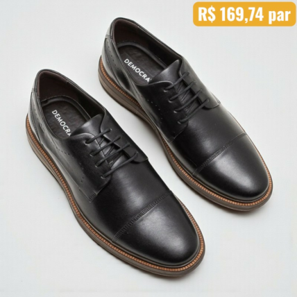 Sapato Masculino Democrata Metropolitan Preto 1