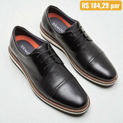 Sapato Masculino Democrata Metropolitan Preto 1
