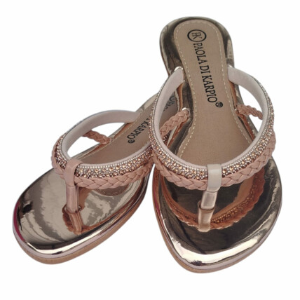 Rasteirinha Paola Di Karpio Caixa C/6 (34-38) Bege 1