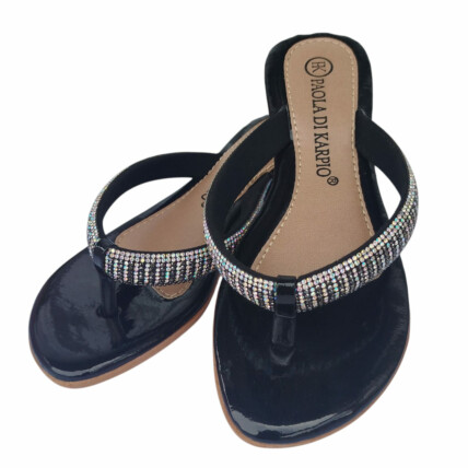 Rasteirinha Paola Di Karpio Caixa C/6 (34-39) Cor-Preto 1