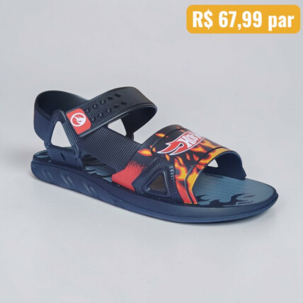 Sandália Masculino Infantil Grendene Kids Preto - Caixa com 6 pares - Atacado 1