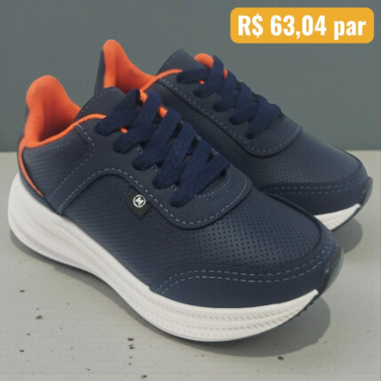 2841.217.28324.82650 27/36 Tênis Infantil Molekinho Marinho - Caixa com 12 pares - Atacado 1