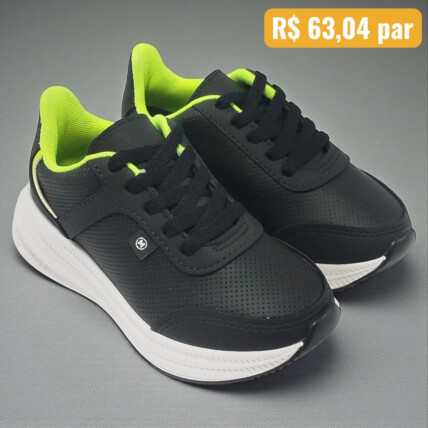 2841.217.28324.62700 27/36 Tênis Infantil Molekinho Preto Caixa com 12 pares Atacado 1