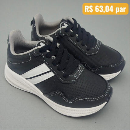 2841.222.28322.17689 27/36 Tênis Infantil Molekinho Preto - Caixa com 12 pares - Atacado 1