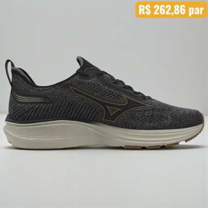 Tênis Masculino Mizuno Cool Ride 3 Preto Cinza - Caixa com 6 pares - Atacado 1