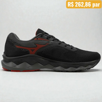 Tênis Masculino Mizuno Wave Way 5 Preto Chumbo - Caixa com 6 pares - Atacado 1