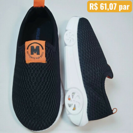 Tênis Molekinho LED Caixa C/12 (19-26) Cor-15745 Preto 1