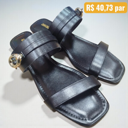 Tamanco Feminino Akazzo Preto 207AE - Caixa com 12 pares - Atacado 2