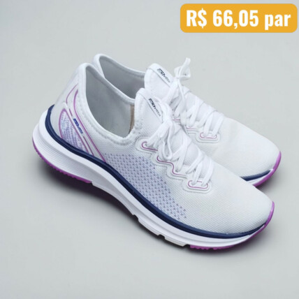 Tênis Feminino Actvitta Branco para Corrida - Caixa com 8 pares - Atacado
