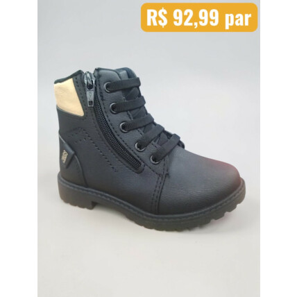 Bota Masculina Infantil Klin Preto - Caixa com 6 pares - Atacado 1