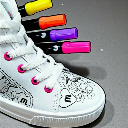 Tênis Infantil Molekinha para colorir - Caixa com 12 pares - Atacado