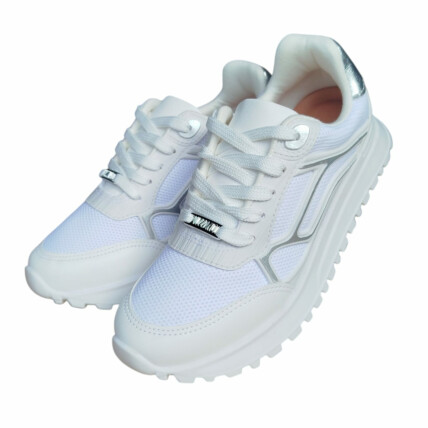 Tênis Vizzano Feminino - Cor Branco/Branco/Prata - Caixa com 8 Pares - Atacado 1