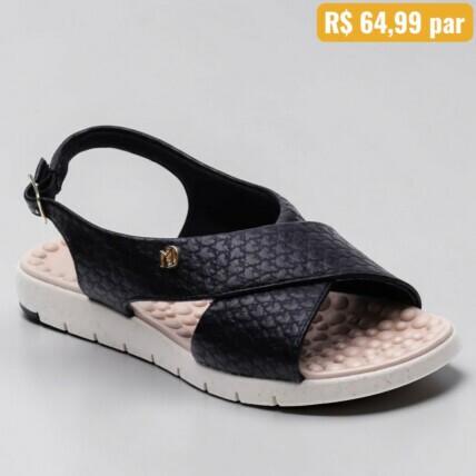 Sandália Feminina Modare Preto - Caixa com 12 pares - Atacado 1