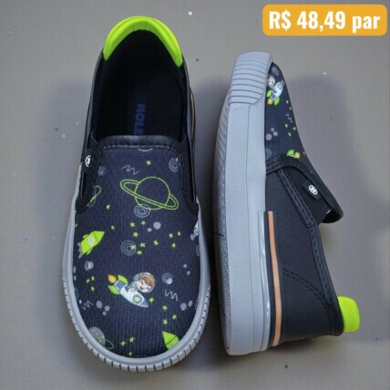 Tênis Infantil Molekinho Preto - Caixa com 12 pares - Atacado 1