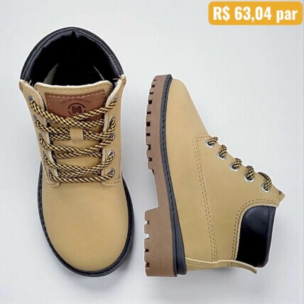 Bota Masculina Infantil Molekinho Mostarda - Caixa com 12 pares - Atacado 1