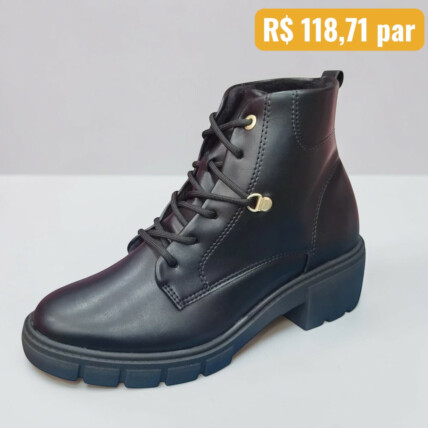 Coturno Feminino Beira Rio Preto - Caixa com 6 pares - Atacado 3