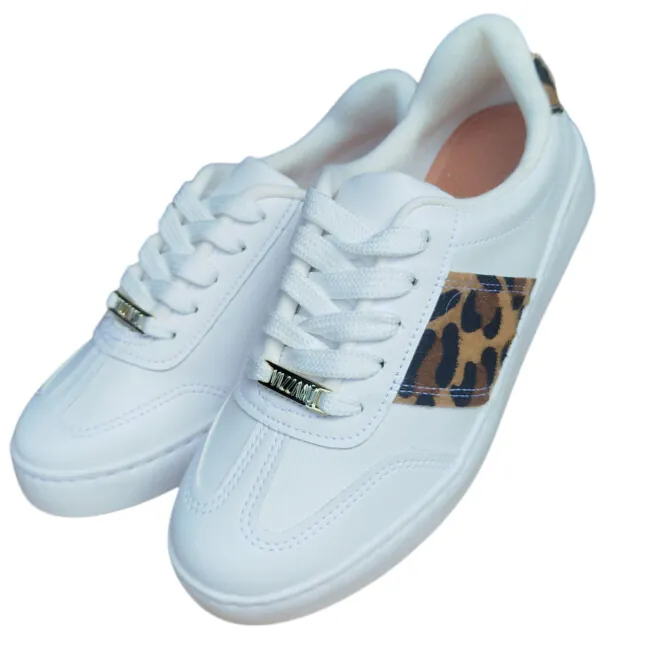 Tênis Vizzano Feminino Branco/MultiBege Caixa com Pares Atacado