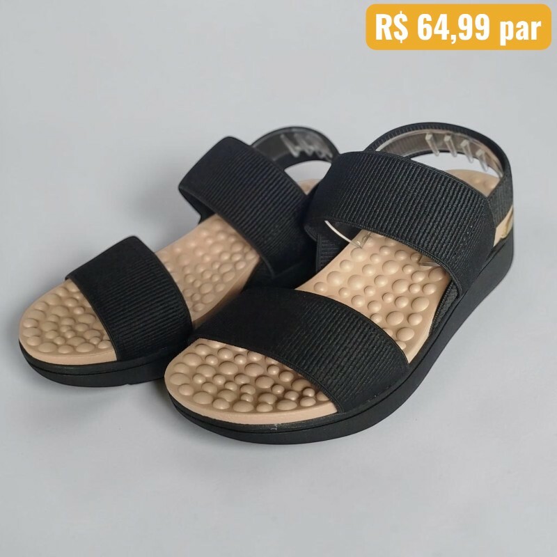 Sandália Feminina Modare Preto - Caixa com 12 pares - Atacado 1