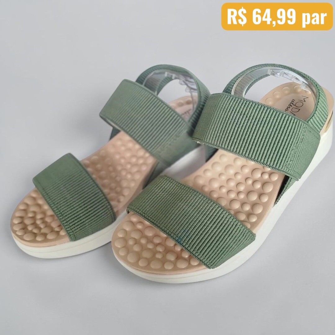 Sandália Feminina Modare Verde - Caixa com 12 pares - Atacado 1