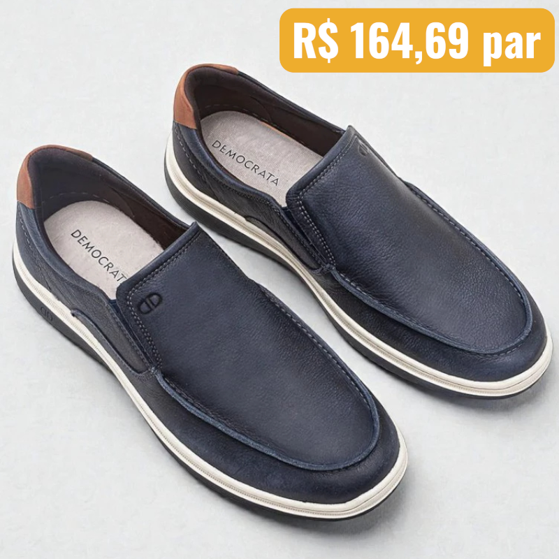 245201881Sapatênis Casual Masculino Democrata Navy 1