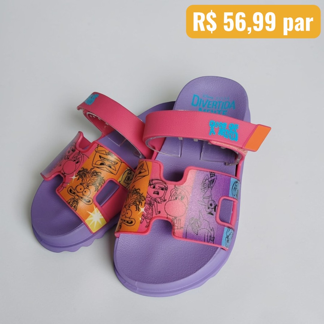 Sandália Infantil Grendene Kids Rosa - Caixa com 12 pares - Atacado 1