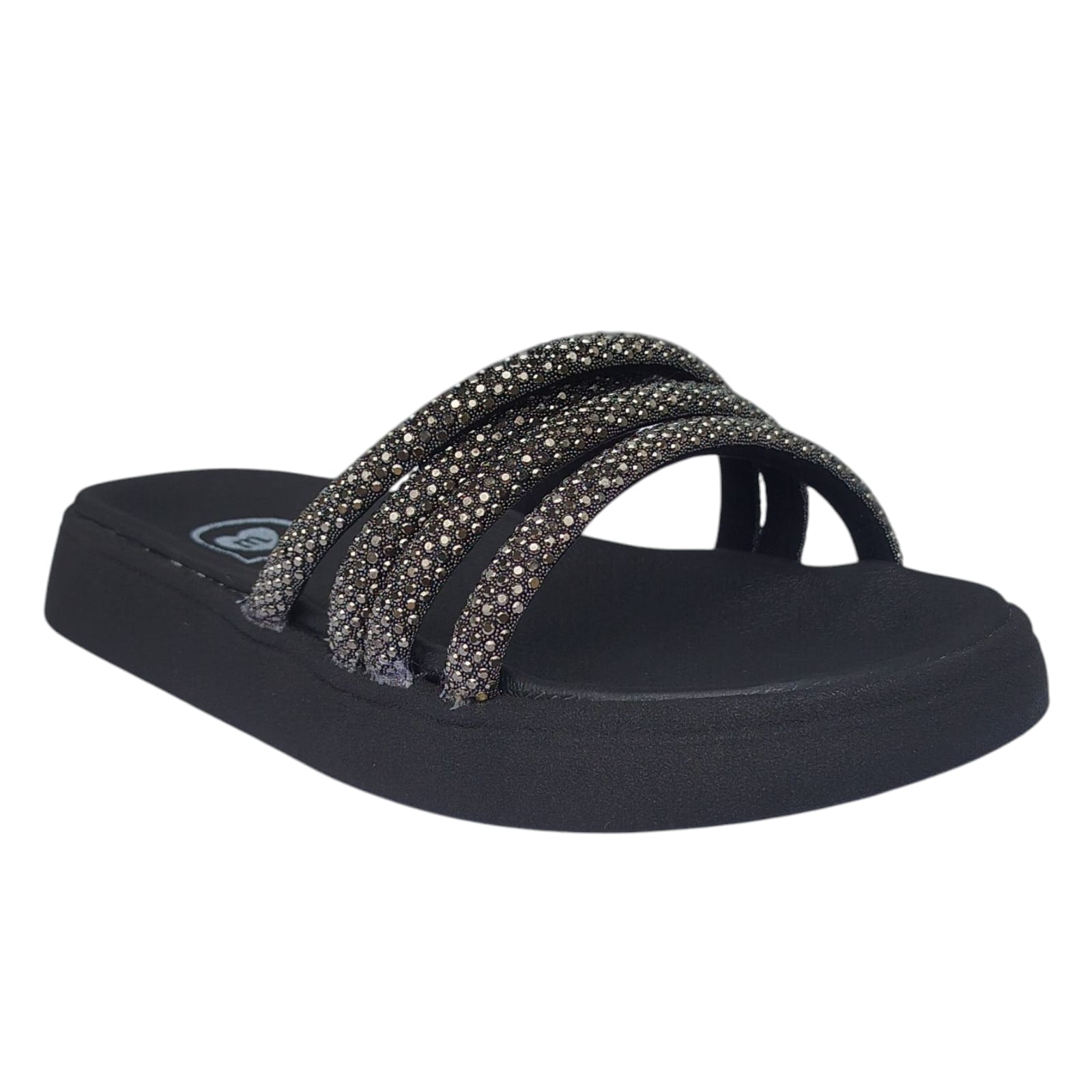 Sandália Molekinha Caixa C/12 (26-33) Cor-88882 Black Diamond/Black 1