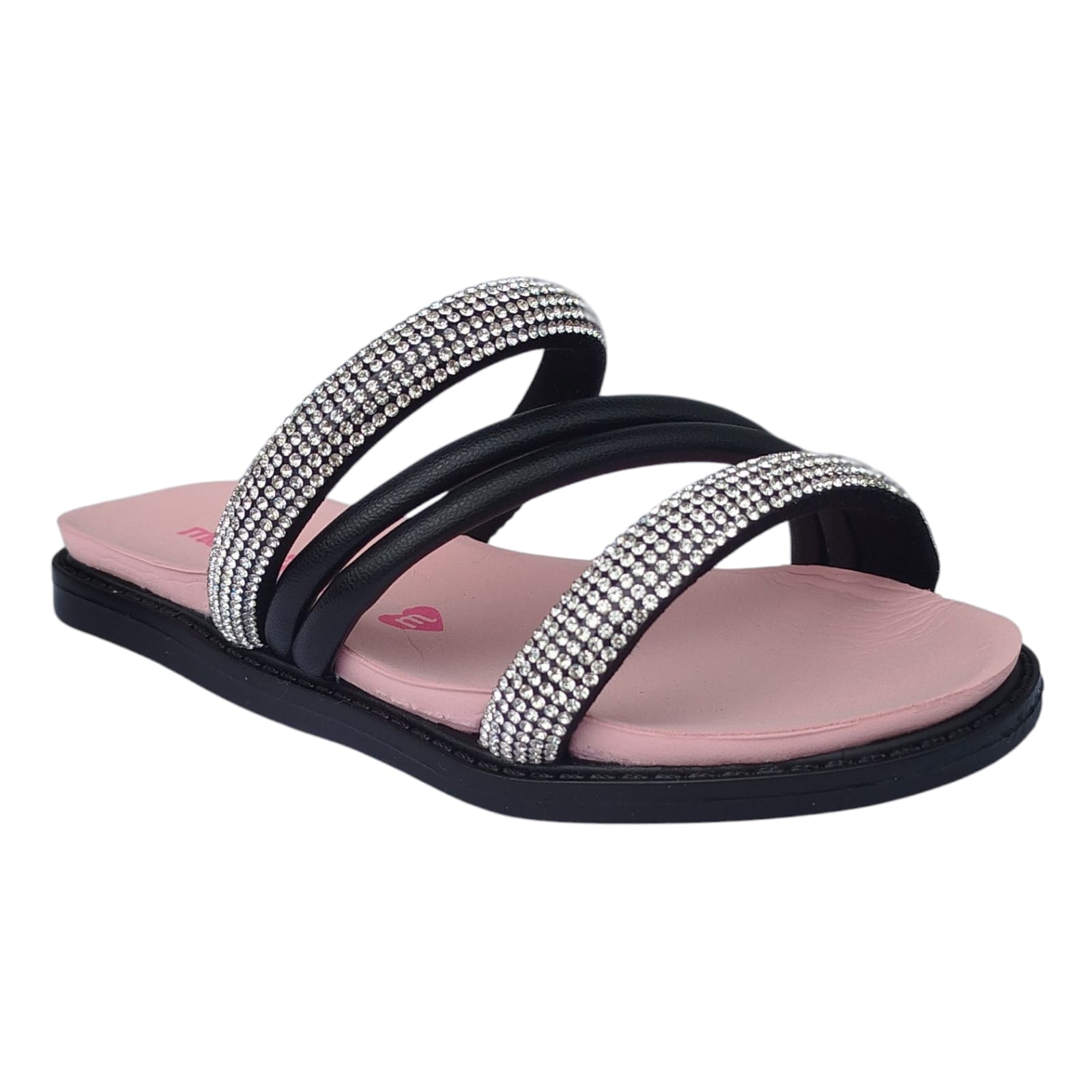 Sandalia Molekinha Caixa C/12 (25-34) Cor-71970 Cristal/Preto 1
