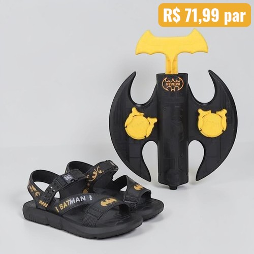 Sandália Masculina Infantil Grendene Kids Preto - Caixa com 8 pares - Atacado 1