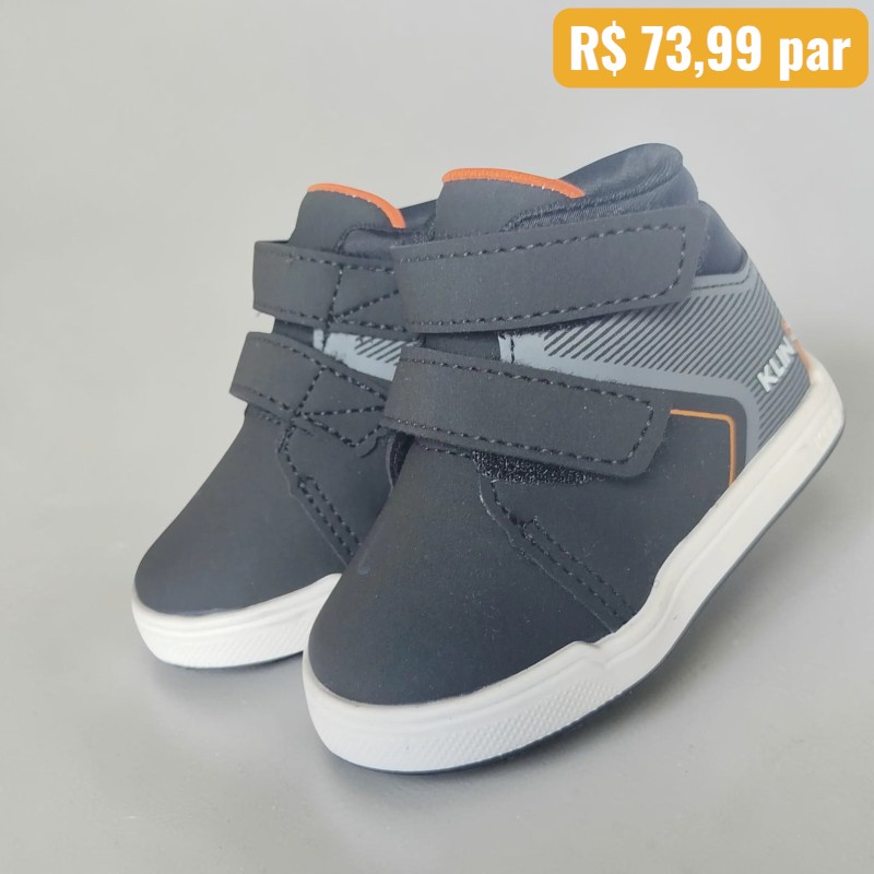 Tênis Masculino Infantil Klin Preto - Caixa com 6 pares - Atacado 1