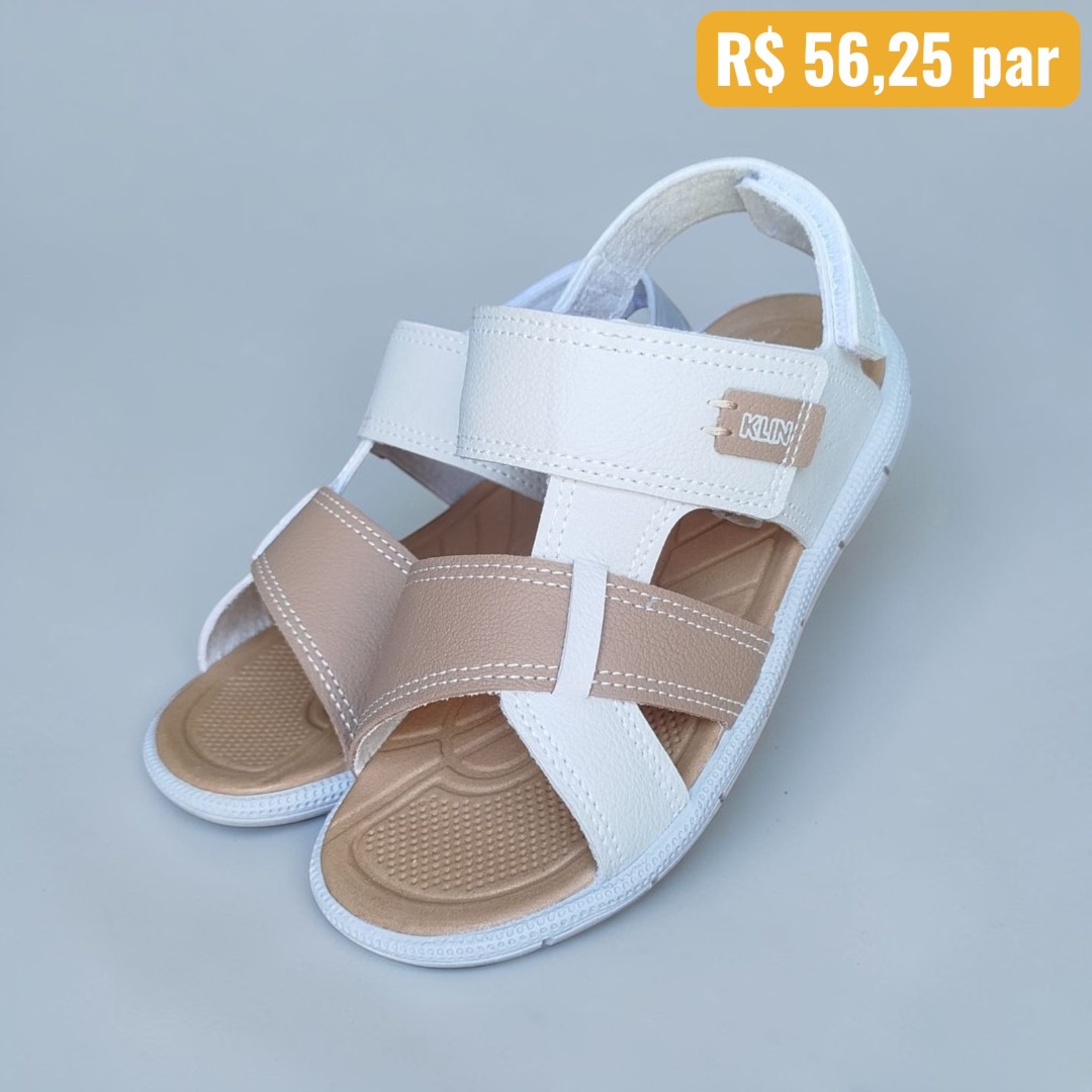 Sandália Masculino Infantil Klin Taupe - Caixa com 6 pares - Atacado 1