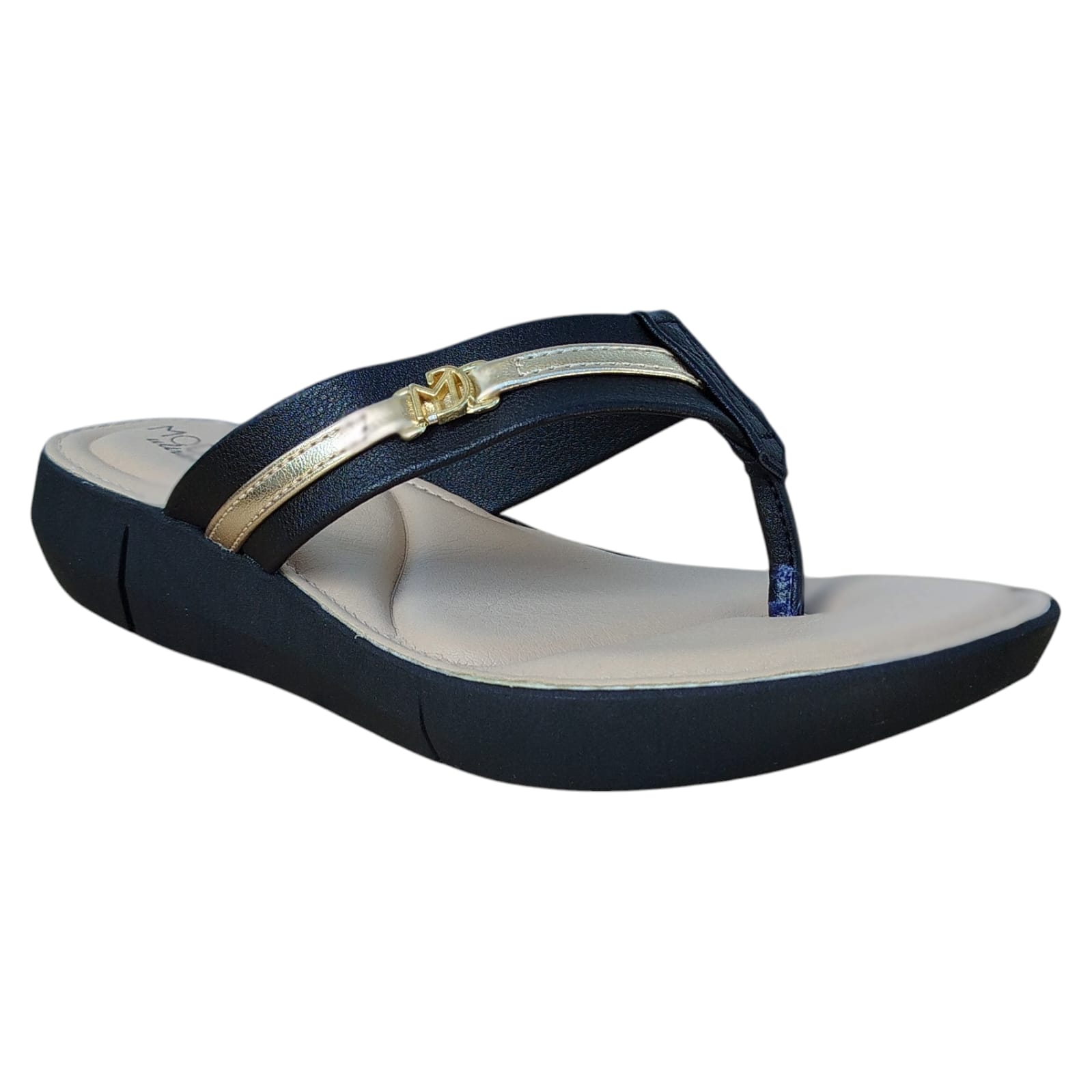 Tamanco Modare Caixa C/12 (33-41) Cor-16579 Preto/Dourado 1