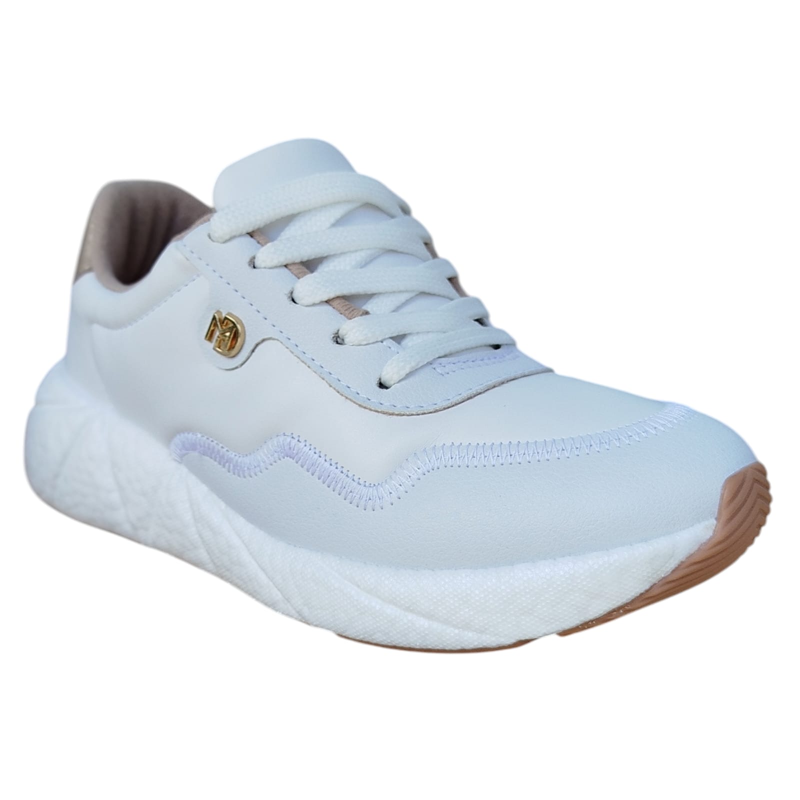 Tênis Modare Caixa C/8 (33-39) Cor-17165 Branco/Dourado 1