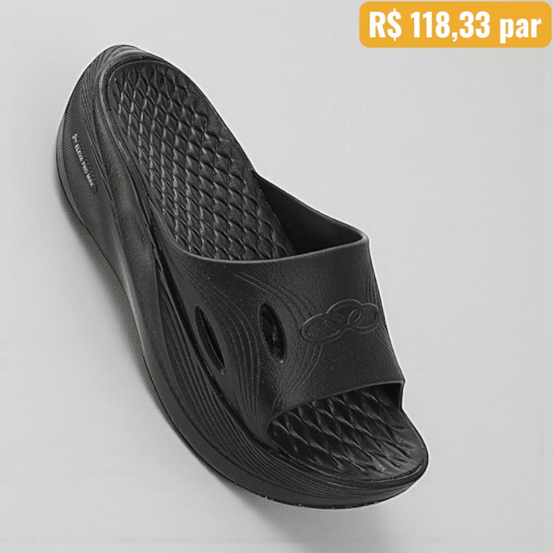 Chinielo Olympikus Pos Corre Preto - Caixa com 6 pares - Atacado 1