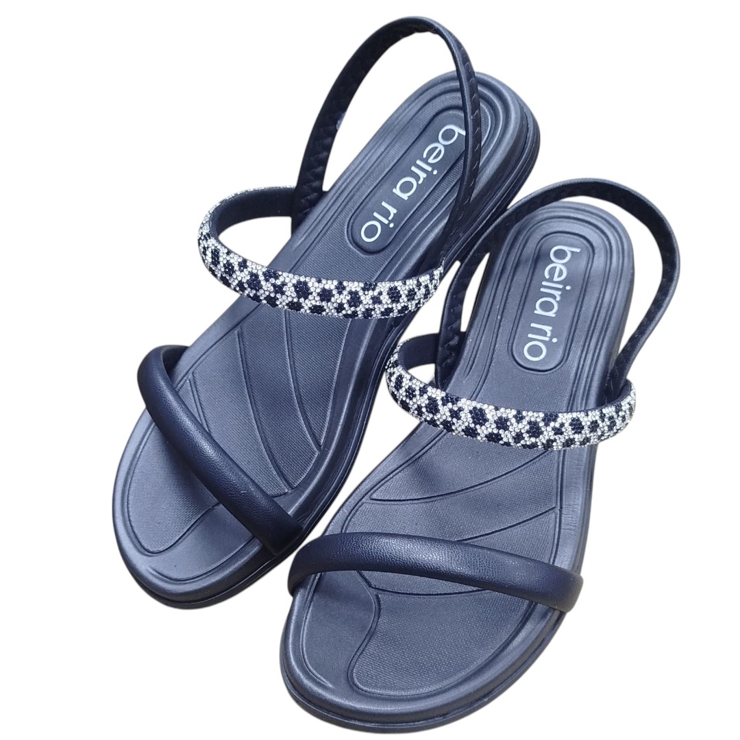 Sandália Beira Rio Caixa C/8 (34-37) 8507.103 Preto 01/Cristal/Preto 98686 1