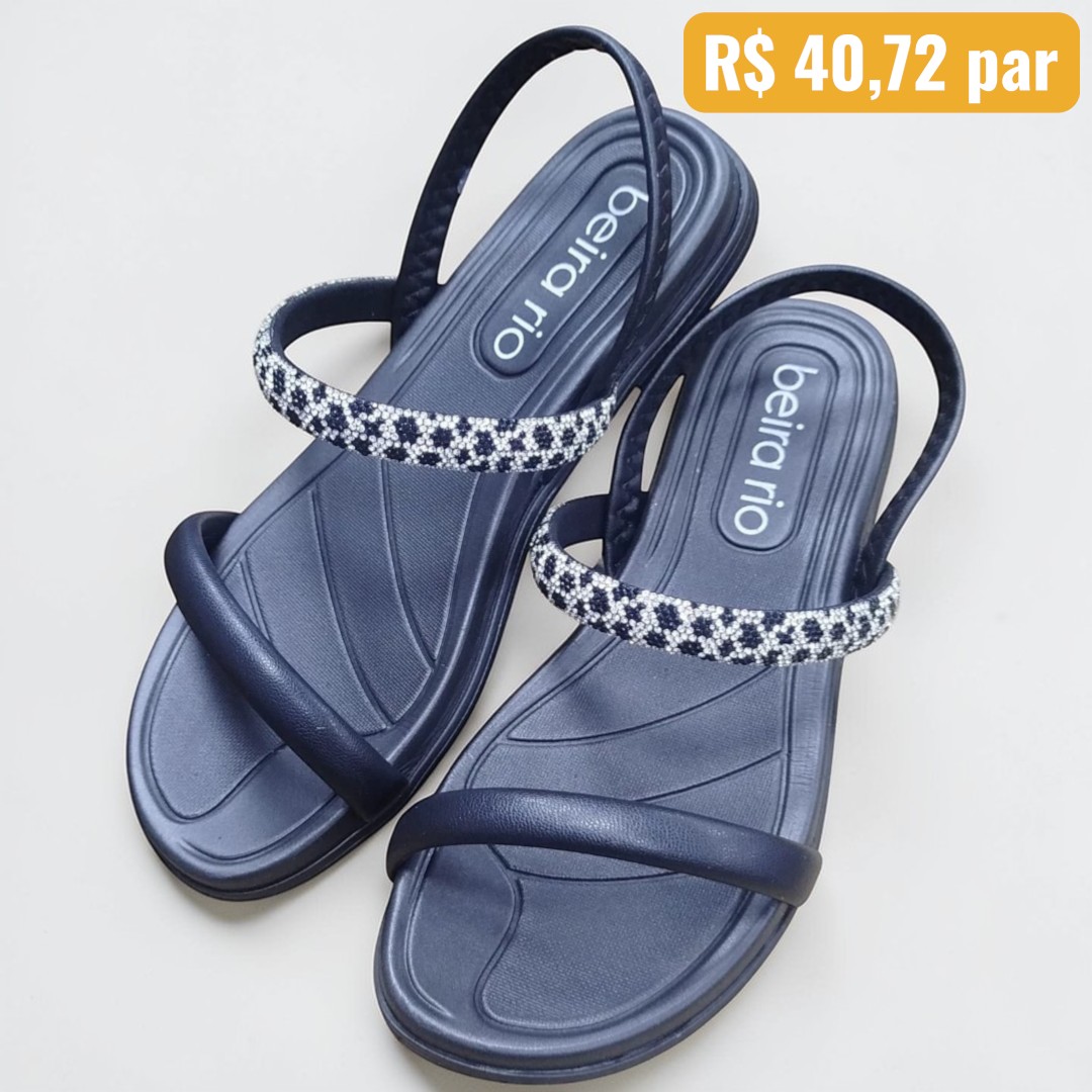 Sandália Beira Rio Preto 8507.103.98686 Caixa com 8 pares Atacado 2