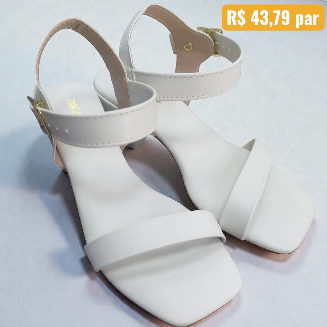 Sandália Feminina Akazzo Nude 4149SE - Caixa com 12 pares - Atacado 1