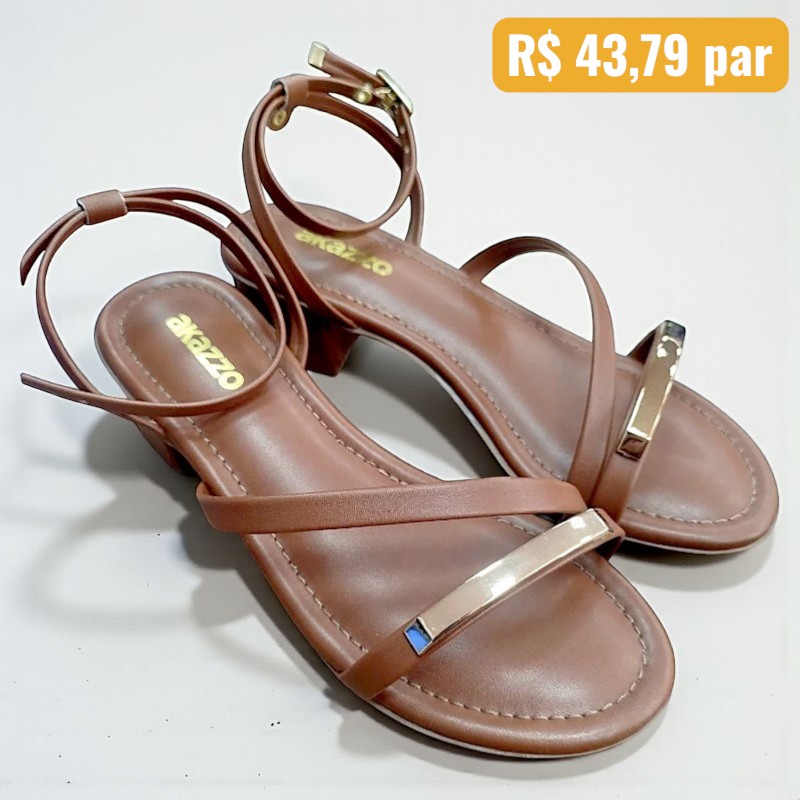 Sandália Feminina Akazzo Caqui 4060YE- Caixa com 12 pares - Atacado 3