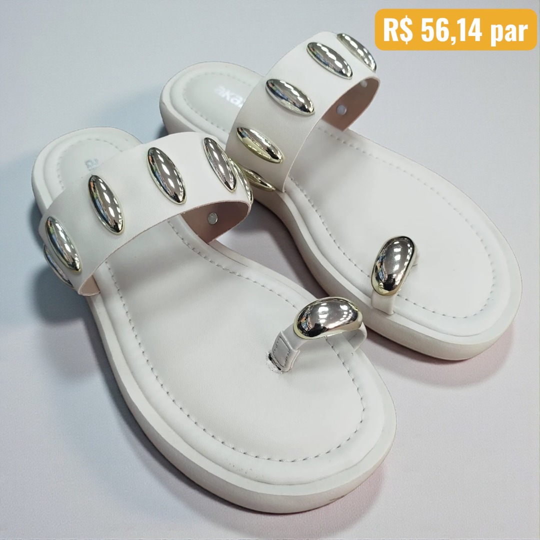 Sandália Feminina Papete Akazzo Braco 2906GE - Caixa com 12 pares - Atacado 1