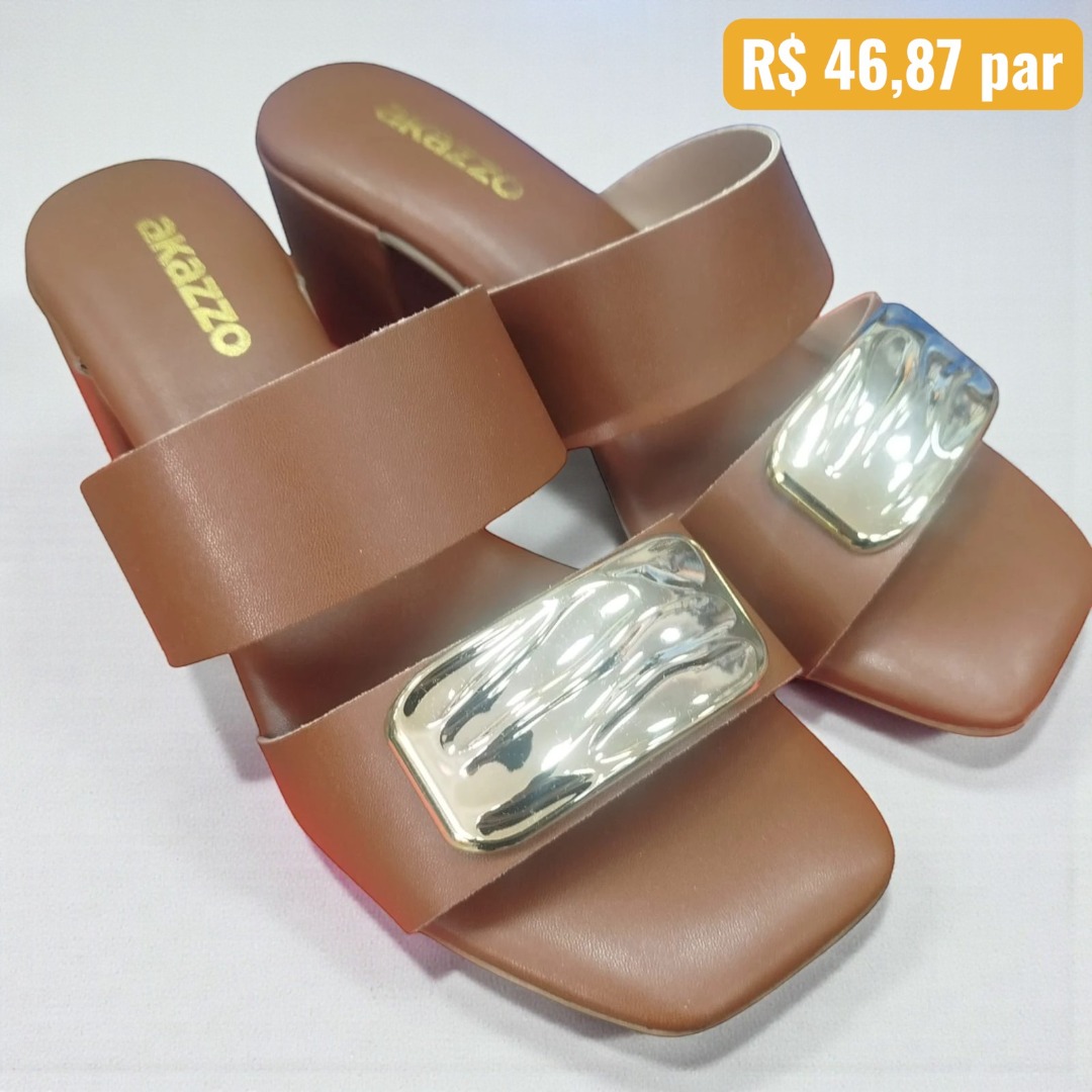 Sapato Feminina Akazzo Caqui 202SE - Caixa com 12 pares - Atacado 1