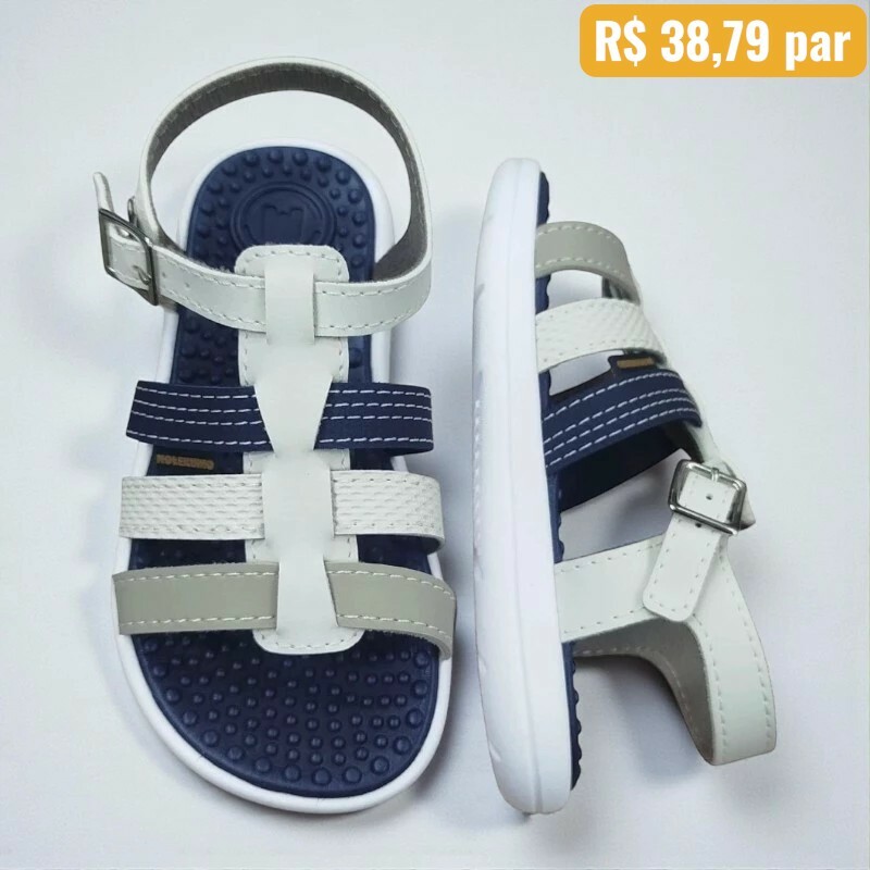 Sandália Infantil Molekinho Branco - Caixa com 12 pares - Atacado 1