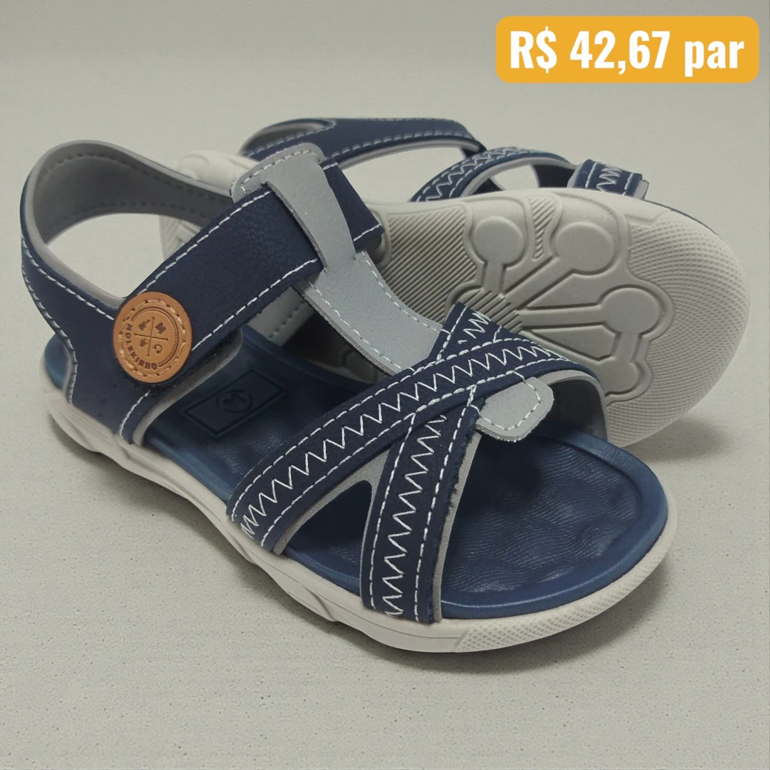 2135.167.13958.72436.1 19/26 Sandália Infantil Molekinho Marinho - Caixa com 8 pares - Atacado 1