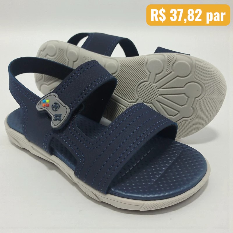 2135.662.13958.33300.1 19/26 Sandália Infantil Molekinho Marinho - Caixa com 12 pares - Atacado 1