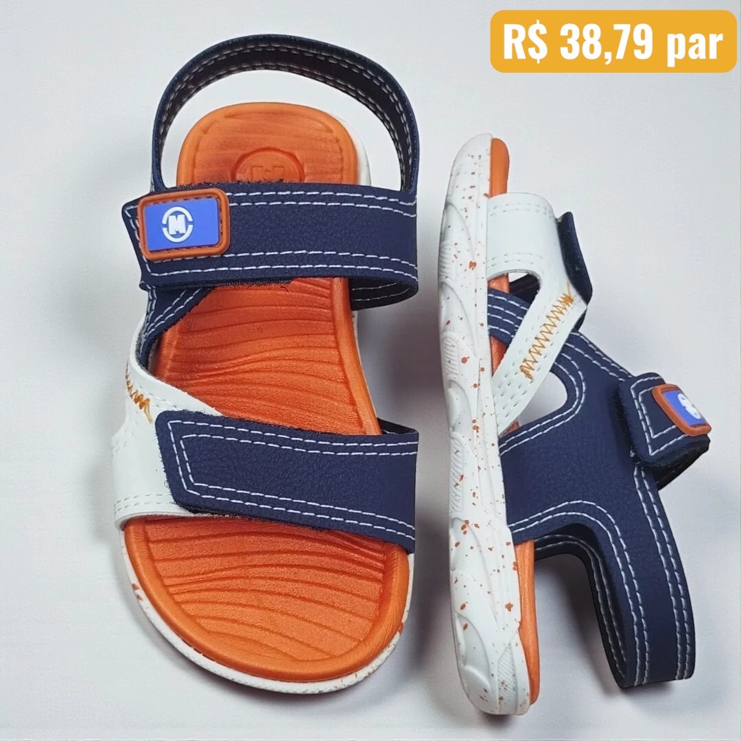 Sandália Infantil Molekinho Marinho - Caixa com 12 pares - Atacado 1
